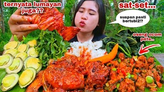 CUMI SAMBEL BAWANG OSENG ONCOM PETE LALAPAN MENTAH JENGKOL MUDA KEMANGI DAUN PEPAYA REBUS