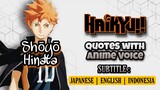 Shōyō Hinata Quotes with Anime Voice | Haikyu!! Fly High! Volleyball! Quotes