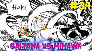 PERTARUNGAN SAITAMA VS MIHAWK FULL FIGHT!!! - ONE PIECE X ONE PUNCH MAN #34