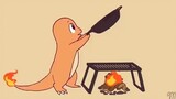 The cute Charmander makes pancakes and eats them in one big bite at the end. It’s so cute!