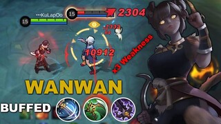 BUFFED! NEW WANWAN IS SO BRUTAL | WANWAN TOP 1 GLOBAL BUILD | MOBILE LEGENDS