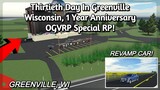 Thirtieth Day In Greenville Wisconsin, 1 Year Anniversary OGVRP Special RP! | Greenville Beta