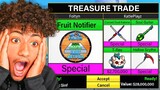 Trading PERMANENT FRUIT NOTIFIER For 24 Hours.. (Blox Fruits)