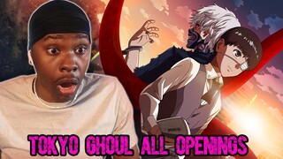 Non Tokyo Ghoul Fan Reacts - To All Tokyo Ghoul Openings - Anime OP Reaction