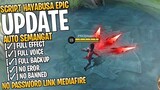 Update!! Script Skin Hayabusa Epic Shadow Full Efeect No Password Patch Terbaru | Mobile Legends