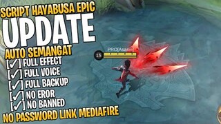 Update!! Script Skin Hayabusa Epic Shadow Full Efeect No Password Patch Terbaru | Mobile Legends