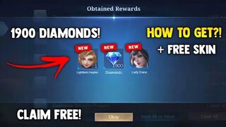 HOW TO GET 1.9K DIAMONDS AND FREE SKIN! LEGIT! FREE DIAMONDS & SKIN! | MOBILE LEGENDS 2022