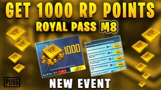 GET 1000 FREE RP BONUS POINTS IN PUBG MOBILE | ROYAL PASS M8 FREE RP POINTS | NEW EVENT PUBG MOBILE