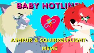 ☎️Baby Hotline☎️ Ashfur & Squirrelflight meme