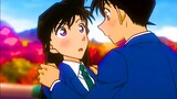 Shinichi finally confessed his love to Xiaolan, and Xiaolan responded by forcefully kissing Shinichi