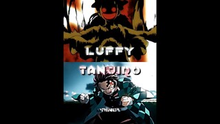 Luffy vs Tanjiro ||  Stay till the end ‼️😤 || who is stronger || #onepiece #trend #fyp #demonslayer