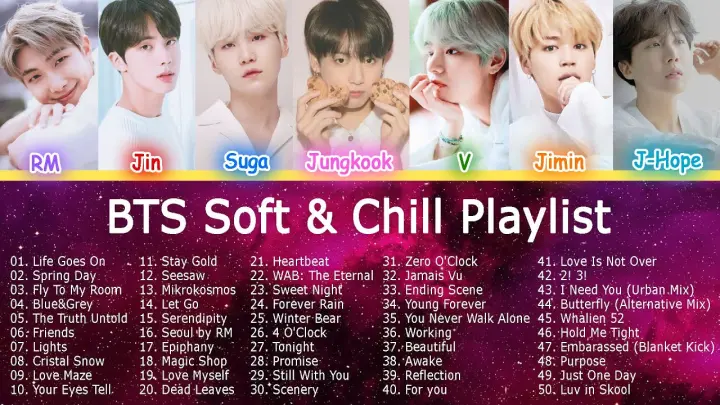BTS soft & chill playlist (study,relax,sleep) 🎵 방탄소년단 발라드 노래모음💜 防弾曲のコレクション
