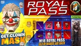 M18 Royal Pass Redeem Rewards | Get Clown Mask | Get Season 2 And Season 3Rewards | PUBG Mobile