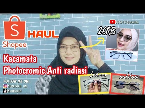 Shopee Haul Kacamata Photocromic  Anti radiasi TERMURAH+FULL SET|Hanya 26RB