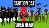 Monster School : ARMY CARTOON CAT VS SIREN HEAD - Minecraft Animation