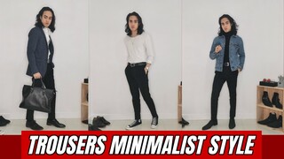 Paano Pormahan Ang Black Checkered Trousers | H&M Trousers Lookbook Minimalist Style
