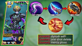 DYRROTH NEW META ONE SHOT BUILD!🔥BEST OP ITEM FOR EARLY AND LATE GAME DAMAGE HACK | MLBB