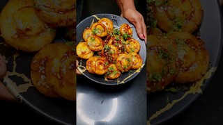 Korean Chilli Garlic Potato Noodles 😍 #shorts #koreanfood #youtubeshorts #trendingrecipe