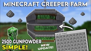 Simple Creeper Gunpowder Farm in Minecraft 1.19 NEW