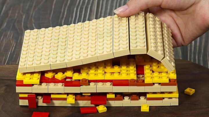 วิธีทำลาซานญ่าหมูและชีส LEGO - Lego Food Stop Motion Cooking ASMR