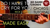 Nick Carter - Do I Have to Cry for You Chords (Guitar Tutorial) for Acoustic Cover