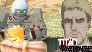 [Titan Warfare ผ่าพิภพไททัน] โชว์เคสไททันหุ้มเกราะ!! ไฮไลท์โมเมนต์ ไรเนอร์ ชนกำแพง (ROBLOX)
