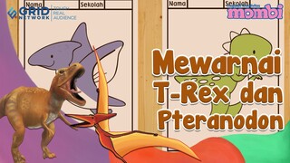 Mewarnai dan Menggambar - T-rex dan Pteranodon - Menggambar Bersama Mombi