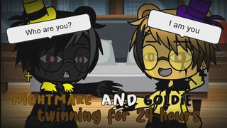 `• The Afton Family || Nightmare and Goldie twinning for 24 hours || FNAF •`