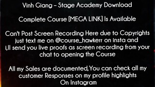 Vinh Giang Course Stage Academy Download