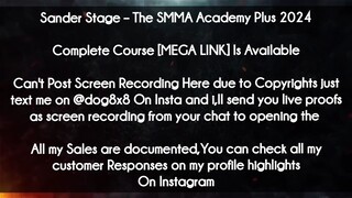 Sander Stage  course - The SMMA Academy Plus 2024 download