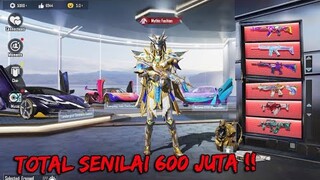 EKSPERIMEN PASANG SEMUA SKIN SULTAN DI INVENTORY DAN MASUK DI ROOM RANDOM GLOBAL !! - PUBG MOBILE