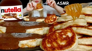 NUTELLA PANCAKES MUKBANG 🍫🍪 *ASMR* Nusha ASMR