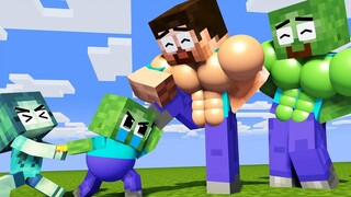 Monster School Bad Zombie Family แต่ Baby Zombie Good - Sad Story - Minecraft Animation