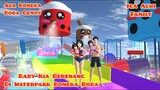 Baby kia Berenang Di Waterpark Boneka Boba | Ica Alwi Family Vlog | Drama Sakura School Simulator