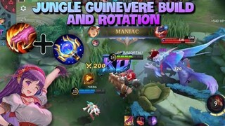 PRO GUINEVERE JUNGLE ONE SHOT BUILD 2022 | MANIAC | TOP GLOBAL GUINEVERE | MOBILE LEGENDS