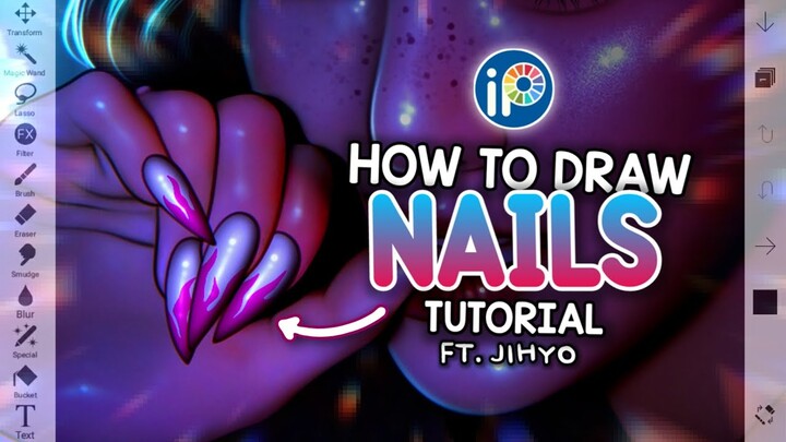HOW TO EDIT | How to Draw Nails for Edits | ibisPaintX (Tutorial 29) Ft. Jihyo