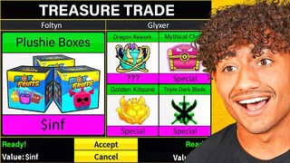 Trading PERMANENT MYTHICAL PLUSHIES For 24 Hours.. (Blox Fruits)
