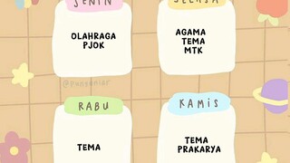 jadwal pelajaran SD kls 3/4