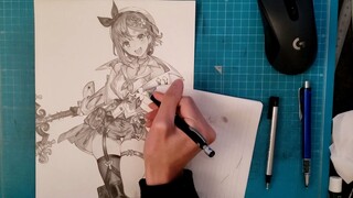 Draw Ryza only with a mechanical pencil.