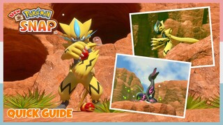 Where To Find Zeraora In Barren Badlands *Day* | New Pokemon Snap - Quick Guide