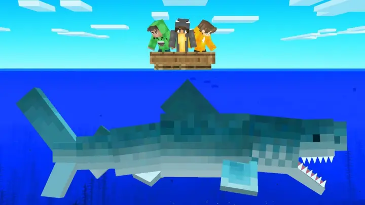 We Hunted A MEGALODON SHARK in Minecraft!