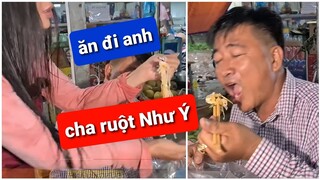 Cha ruột Như Ý lần đầu tiên ăn Bánh tráng trộn Cát Thy