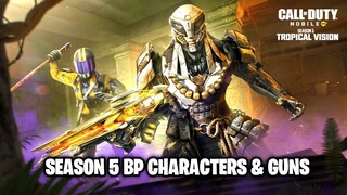 CODM SEASON 5 BATTLE PASS GUNS & CHARACTERS WITH LUCKY DRAWS MYTHIC ODEN LOOK LEAKS 2022 COD MOBILE