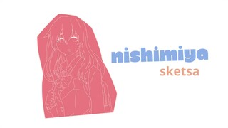 Koe no Katachi Draw Art | Nishimiya (Sketsa).