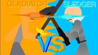 TDS BATTLE! Gladiator VS Sledger - Tower Defense Simulator Animation