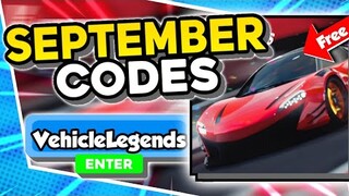 New "September Working Codes 2021 in Roblox Vehicle Legends