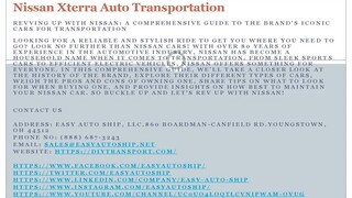 Nissan Xterra Auto Transportation