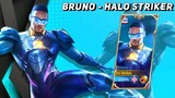 MLBB : Mod Skin Bruno Halo Striker Full Effect No Password - Jin Moba