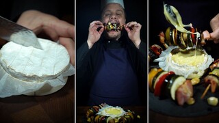 ASMR | Oven-roasted camembert and vegetable skewers ! Cooking - Asmr