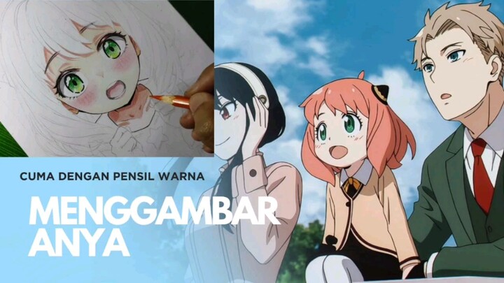 ngegambar anya imut